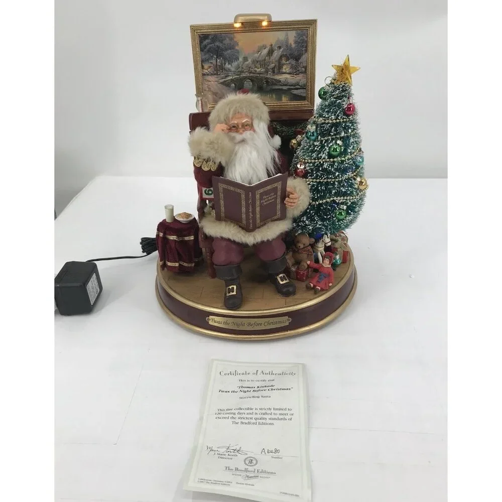 Twas the‎ Night Before Christmas Story Telling Santa Bradford COA Kinkade